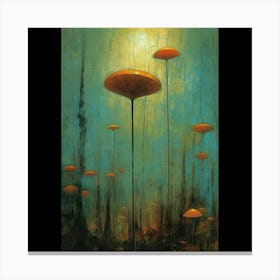 Mushrooms In The Sky Canvas Print