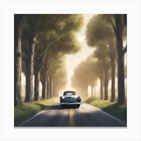 Car On The Road Canvas Print