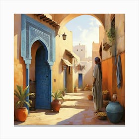 Alleyway In Morocco art print Canvas Print
