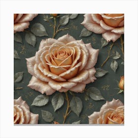 Roses Wallpaper Canvas Print