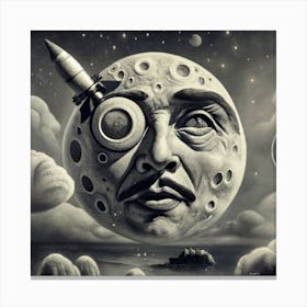A Trip To The Moon By Georges Mlis Lushill St 2 Canvas Print