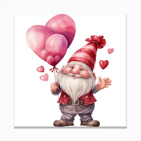 Gnome With Balloons Canvas Print