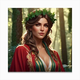 Spanish Woman In The Forest Canvas Print