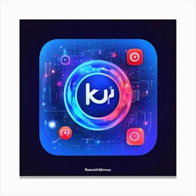 Kuaishou Video Social Media Platform App Icon Logo Entertainment Content Sharing Livestre (2) Canvas Print