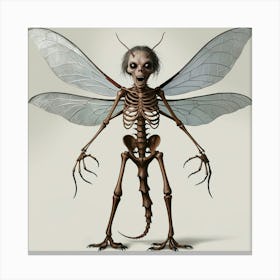 Mosquito Human Skeleton 3 Canvas Print