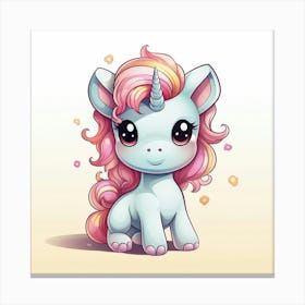 Cute Unicorn 483 Canvas Print