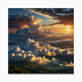 Sunrise Over Clouds 5 Canvas Print