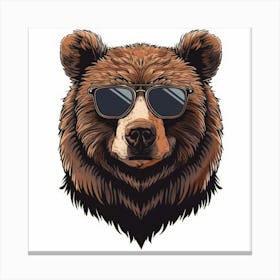 Bear In Sunglasses 1 Canvas Print