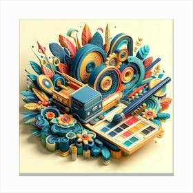 3d Illustration 3 Canvas Print