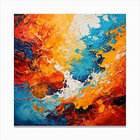 Abstract drawing oil painting Canvas Print