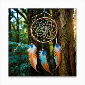 Dream Catcher In The Forest 1 Canvas Print