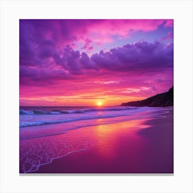 Sunset On The Beach 5 Canvas Print