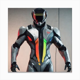 Futuristic Man In A Suit Canvas Print
