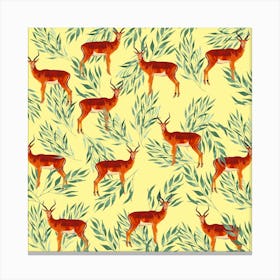 deer pattern Canvas Print