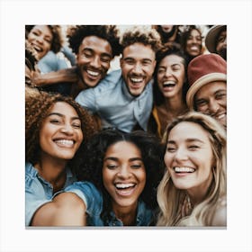 Group Of Friends Canvas Print