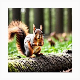 Squirrel In The Forest 112 Canvas Print
