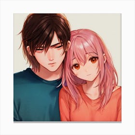 Anime Couple 4 Canvas Print