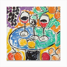 Wine Lunch Matisse Style 7 Canvas Print