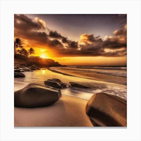 Sunset On The Beach 783 Canvas Print