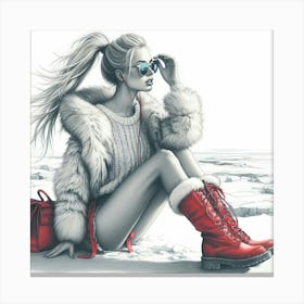 Snow Girl 4 Canvas Print