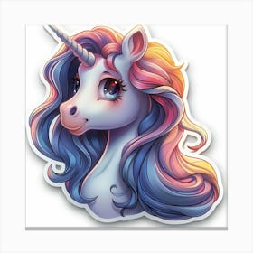 Unicorn Sticker 166 Canvas Print