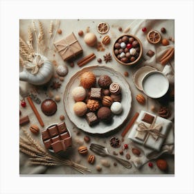 Christmas Desserts Canvas Print