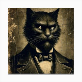 Cat In Tuxedo Canvas Print