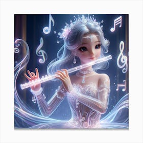 Princess And The Flute Canvas Print