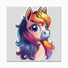 Unicorn Sticker 99 Canvas Print