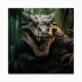 Alligator In The Jungle 1 Canvas Print