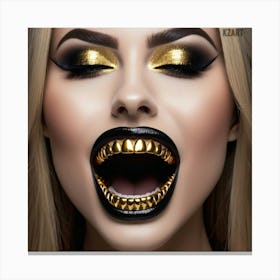Gold Teeth Canvas Print
