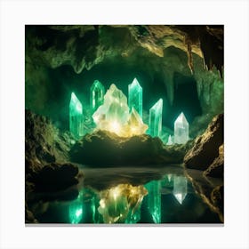 Green Crystals  Canvas Print