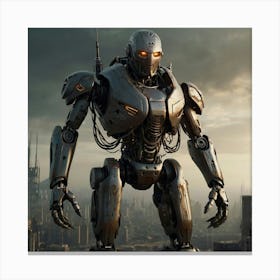 Powerful Futuristic Robot Canvas Print