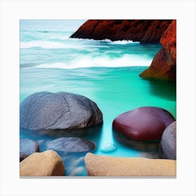 Rocks At The Beach Canvas Print