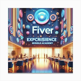 Fiverr office with freelancer buzy work Canvas Print