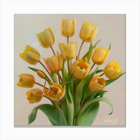 Yellow Tulips 4 Canvas Print