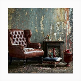 An Aged Arcane Design Transforms The Retro Frame With Various Earthy Tones That Splatter About In A 2 1 Canvas Print