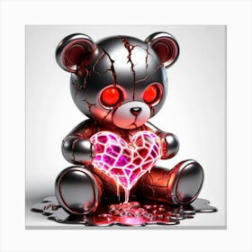 Teddy Bear With Broken Heart Canvas Print