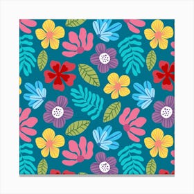 Colorful Abstract Florals Canvas Print