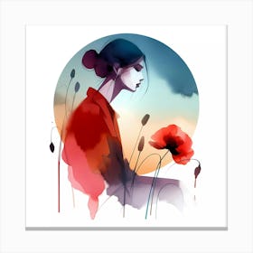 Poppy Girl Canvas Print