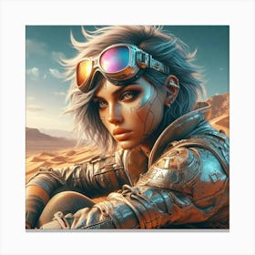 Girl In The Desert 2 Canvas Print