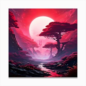 Red Forest Canvas Print