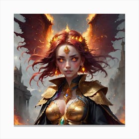 Angel Of Fire 1 Canvas Print