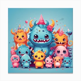 Little Monsters Canvas Print