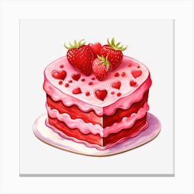 Valentine'S Day Cake 29 Canvas Print