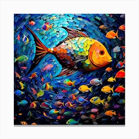 Colorful Fish In The Ocean Canvas Print