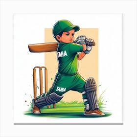 Pakistan Cricket Player Canvas Print