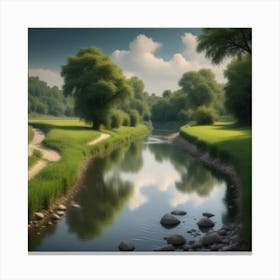 River In The Grass 34 Canvas Print