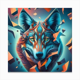 Abstract Wolf Canvas Print