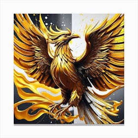 Golden Phoenix 8 Canvas Print